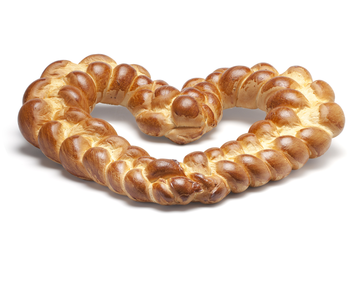 Butterzopf herzförmig